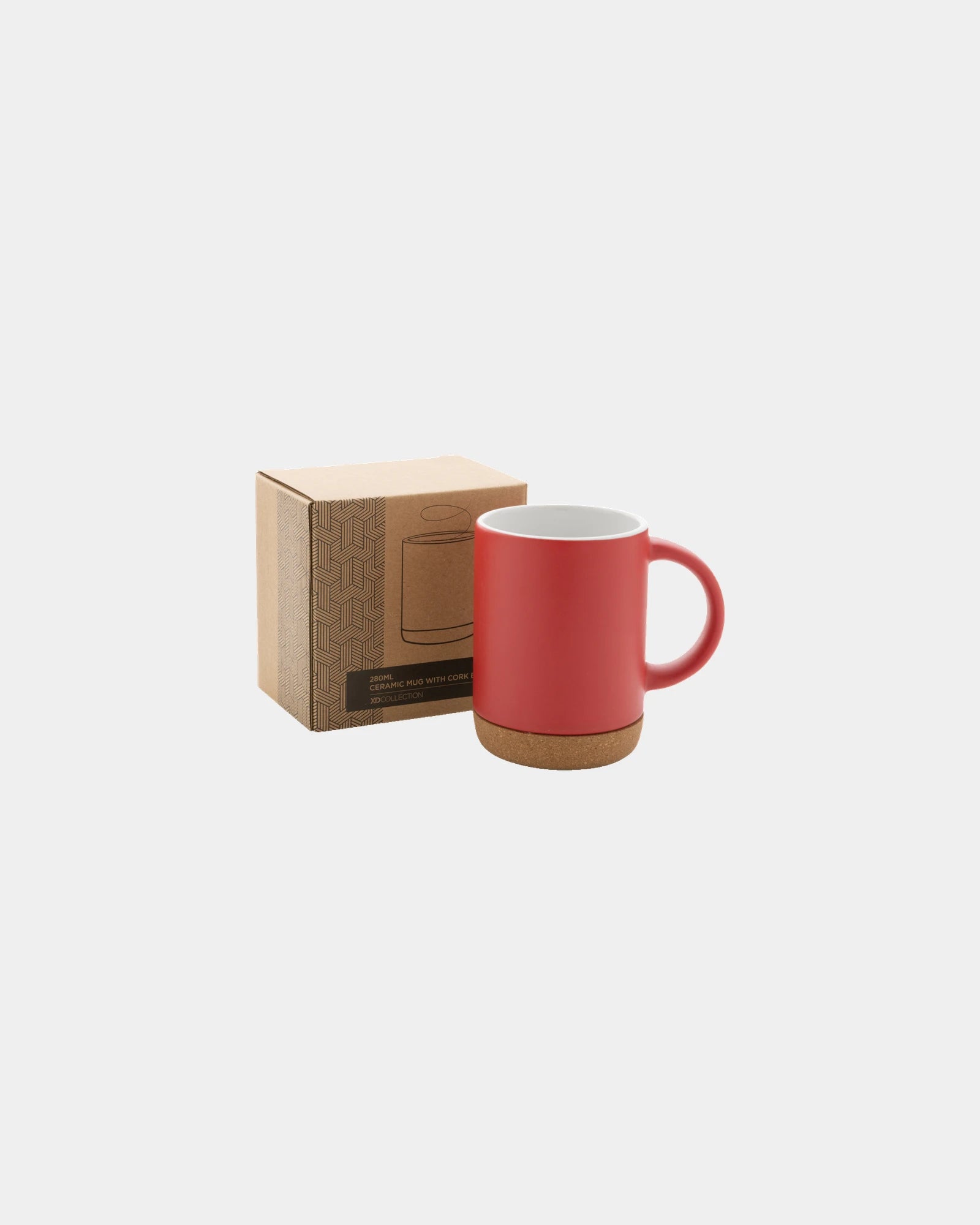 Mug céramique 280ml avec base en liège à personnaliser