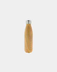 Bouteille isotherme acier effet bois 500ml à personnaliser - Jaune