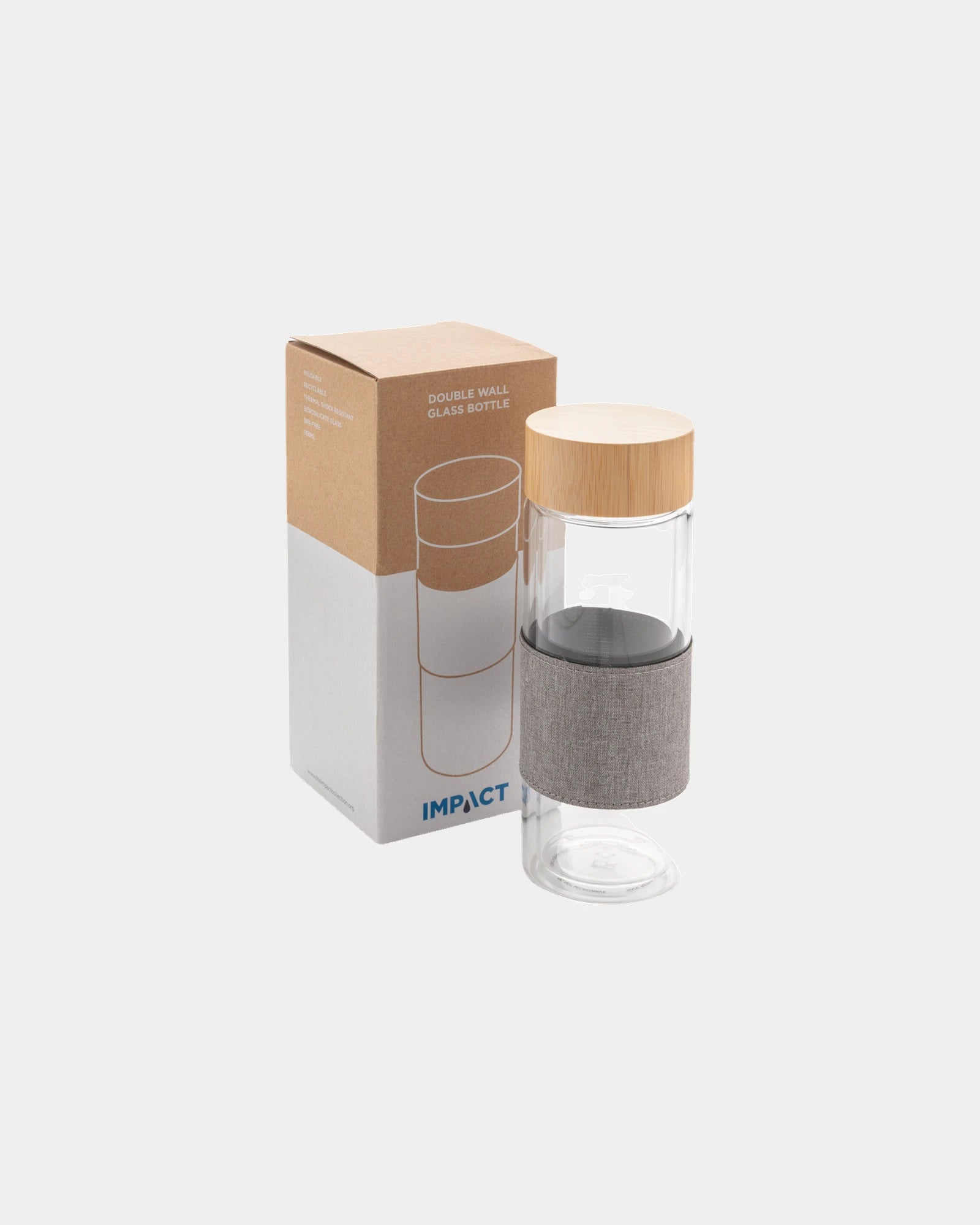 Bouteille en verre borosilicate 360ml à personnaliser