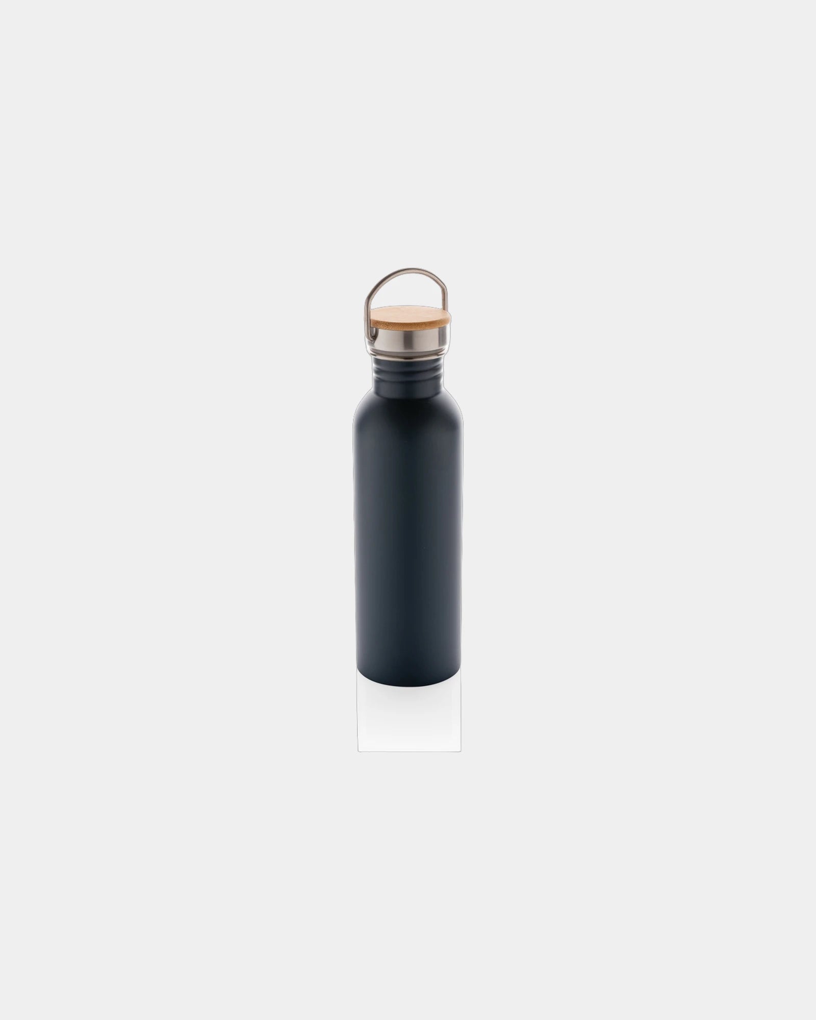 Bouteille inox 710ml avec couvercle en bambou à personnaliser - Bleu