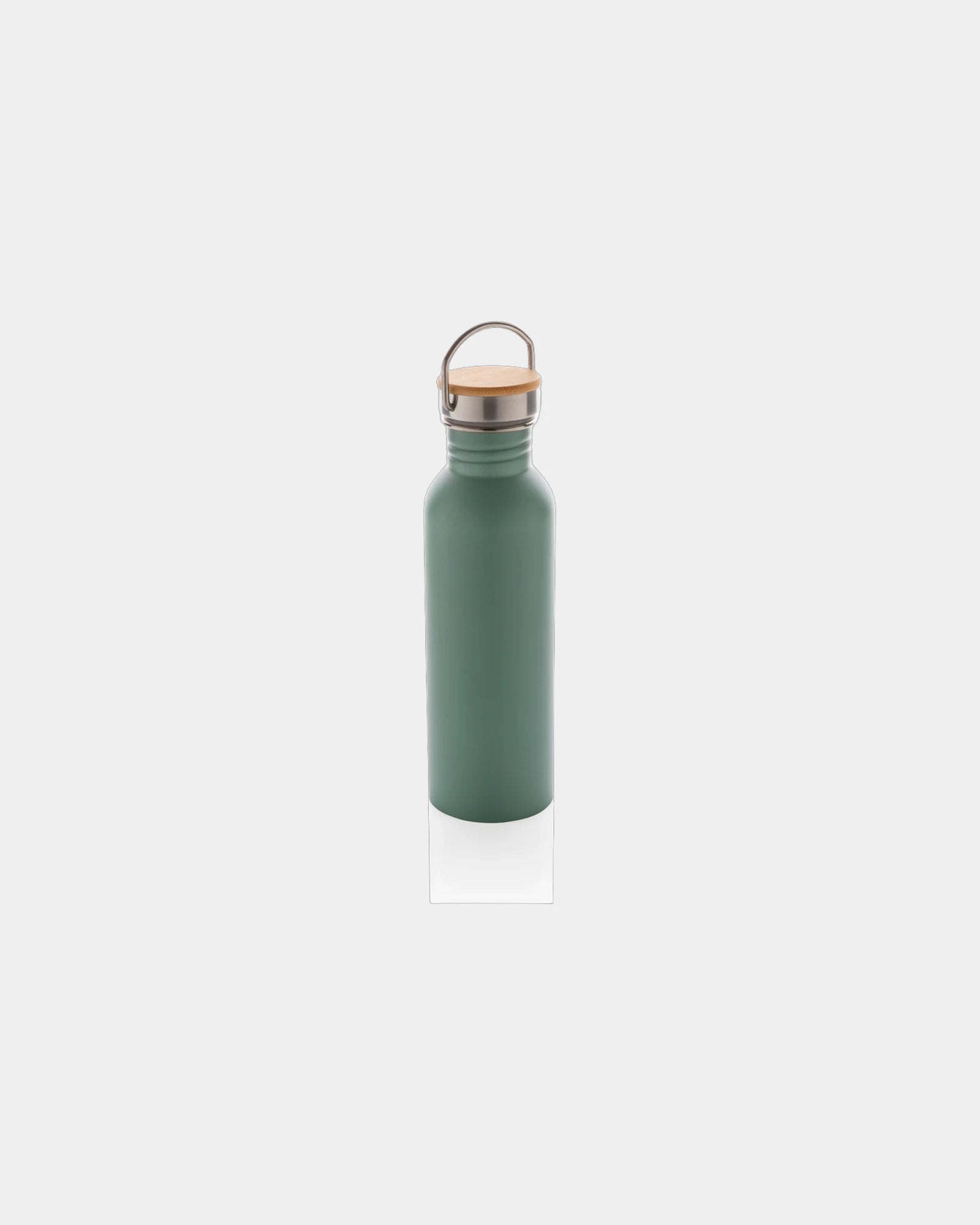 Bouteille inox 710ml avec couvercle en bambou à personnaliser - Vert