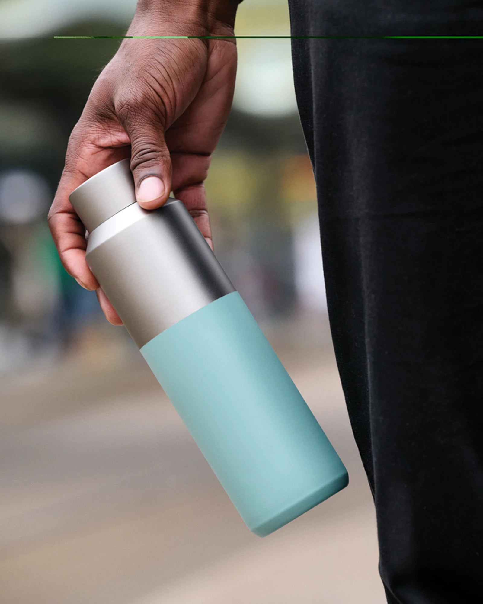 Bouteille d'eau acier recyclé 600ml à personnaliser - 14