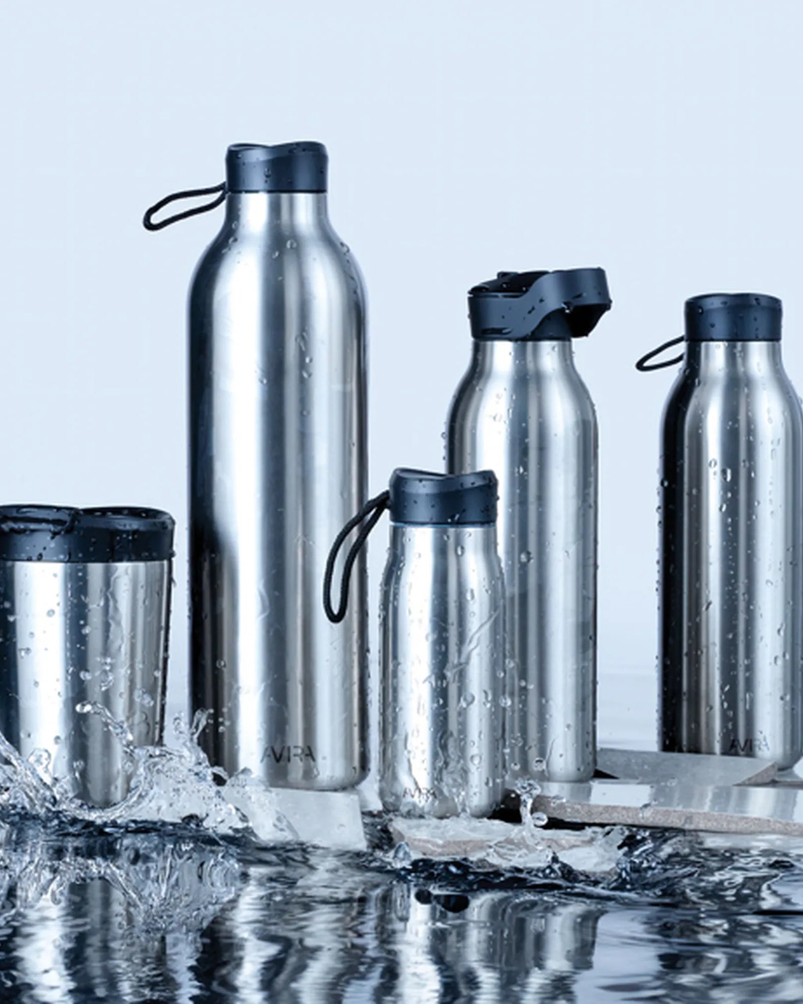 Bouteille isotherme acier recyclé Avior 1L à personnaliser - 18