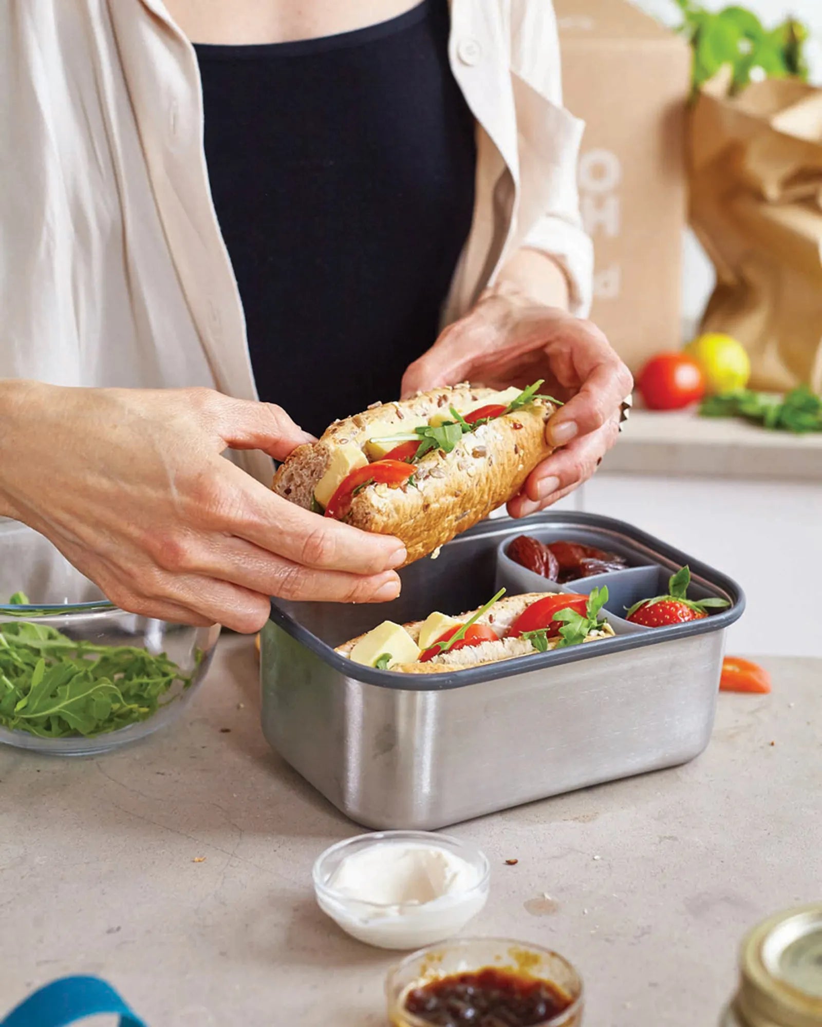 Boîte à sandwich inox Black+Blum Large à personnaliser - 7