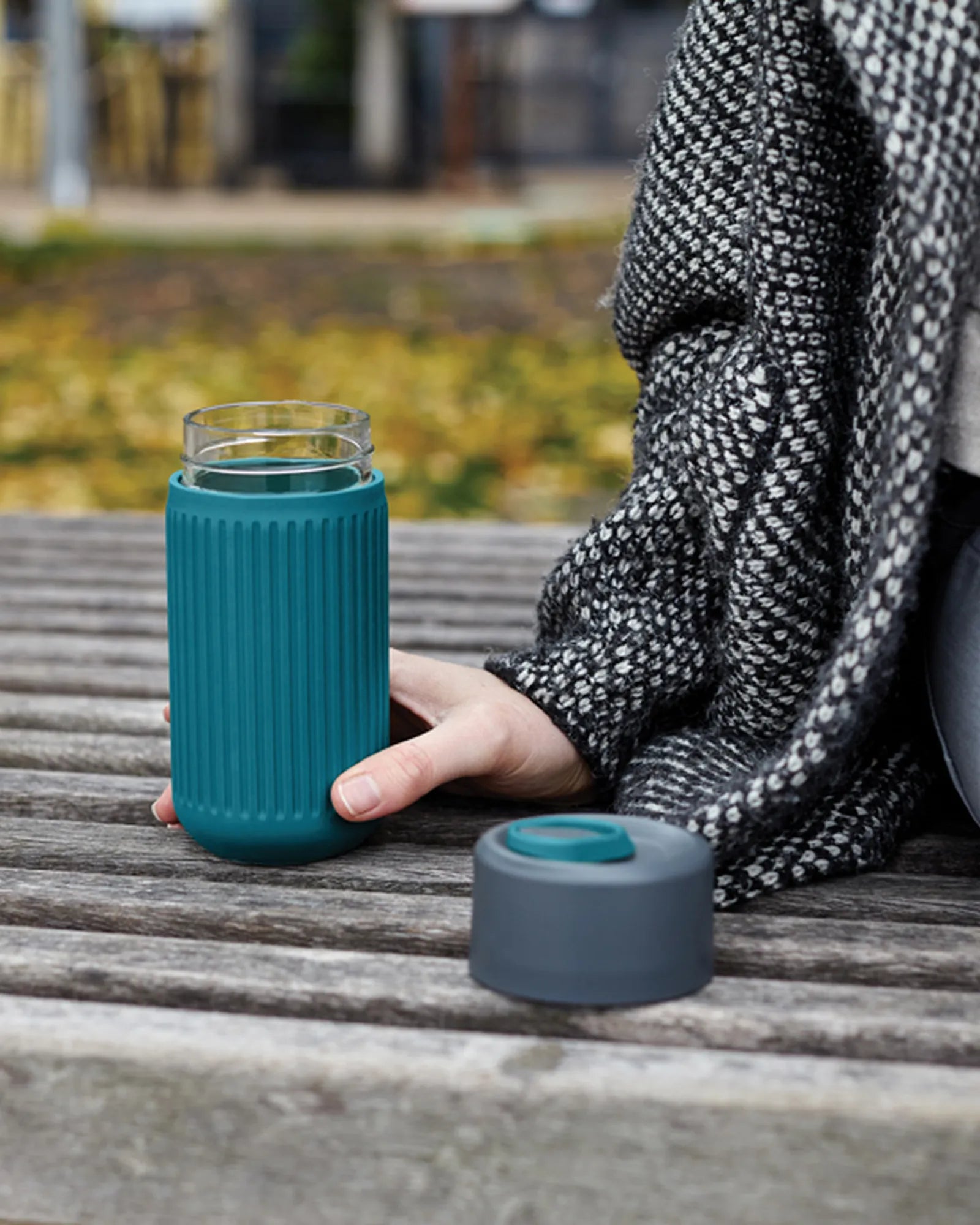Tasse de voyage en verre 340ml Black + Blum à personnaliser - 16