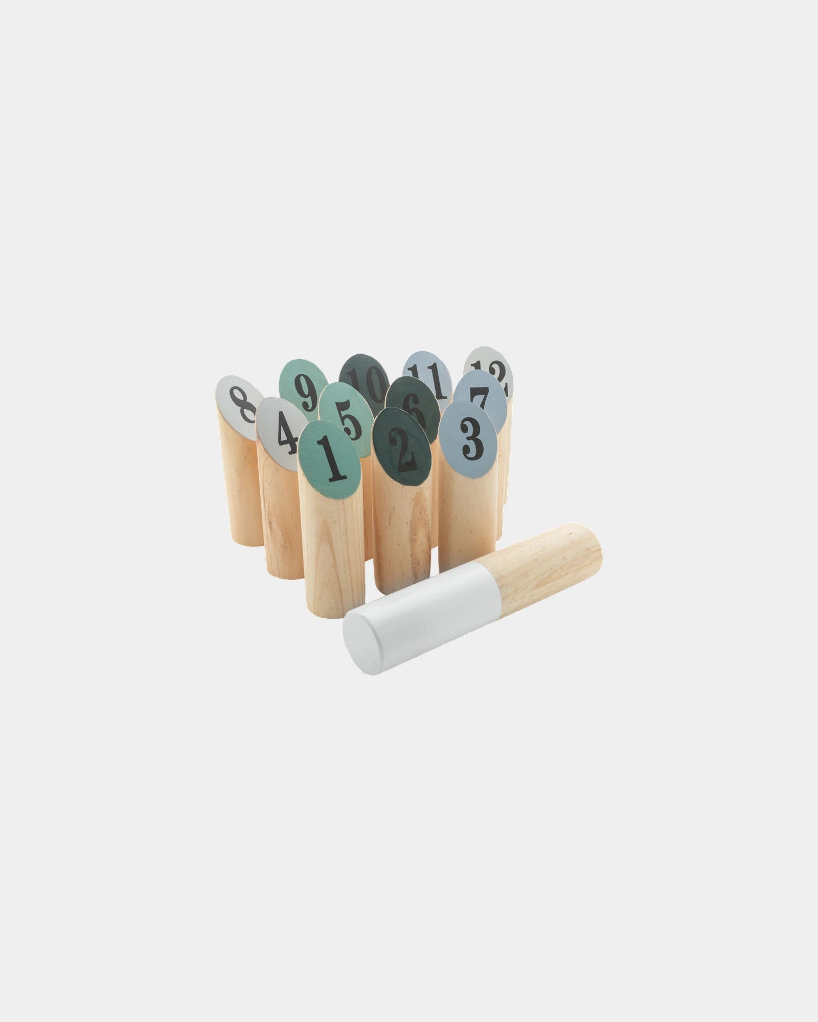 Jeu de quilles scandinaves en bois à personnaliser - Marron
