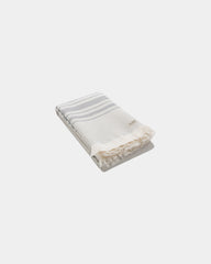 Serviette coton recyclé 100x180 cm à personnaliser - Gris
