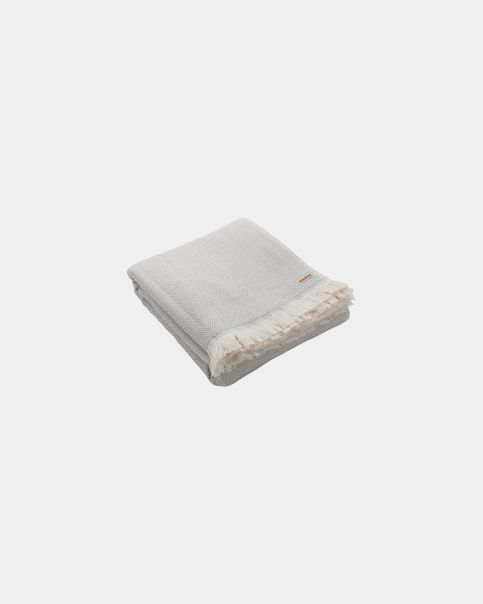 Serviette coton recyclé 100x180cm à personnaliser - Gris
