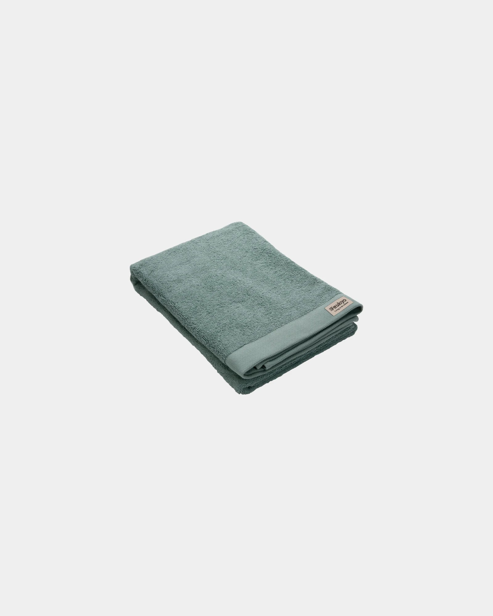 Serviette bain coton recyclé 70x140cm Ukiyo à personnaliser - Vert