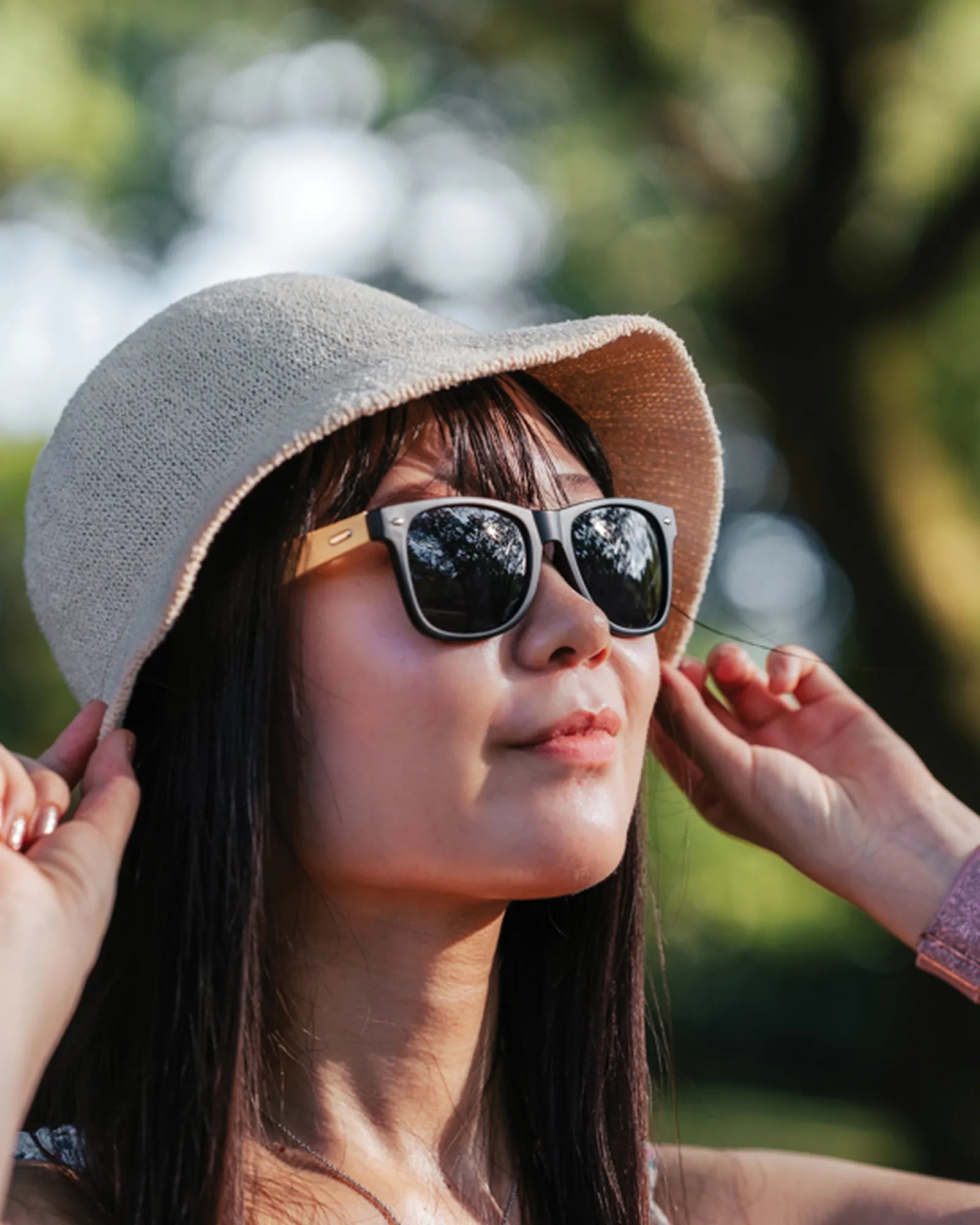 Óculos de sol bambu e plástico reciclado para personalizar - 5