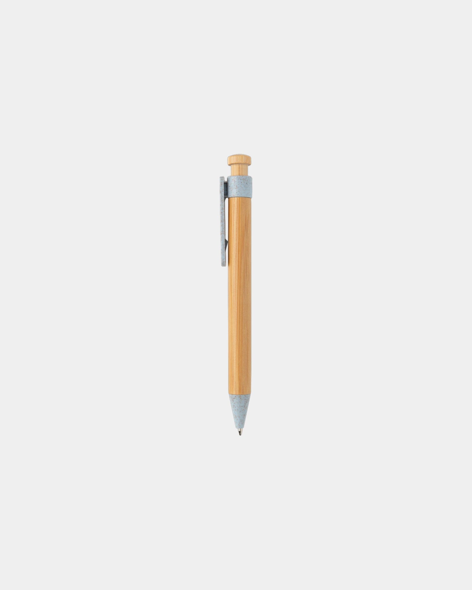 Stylo en bambou avec clip en fibre de paille à personnaliser - 5