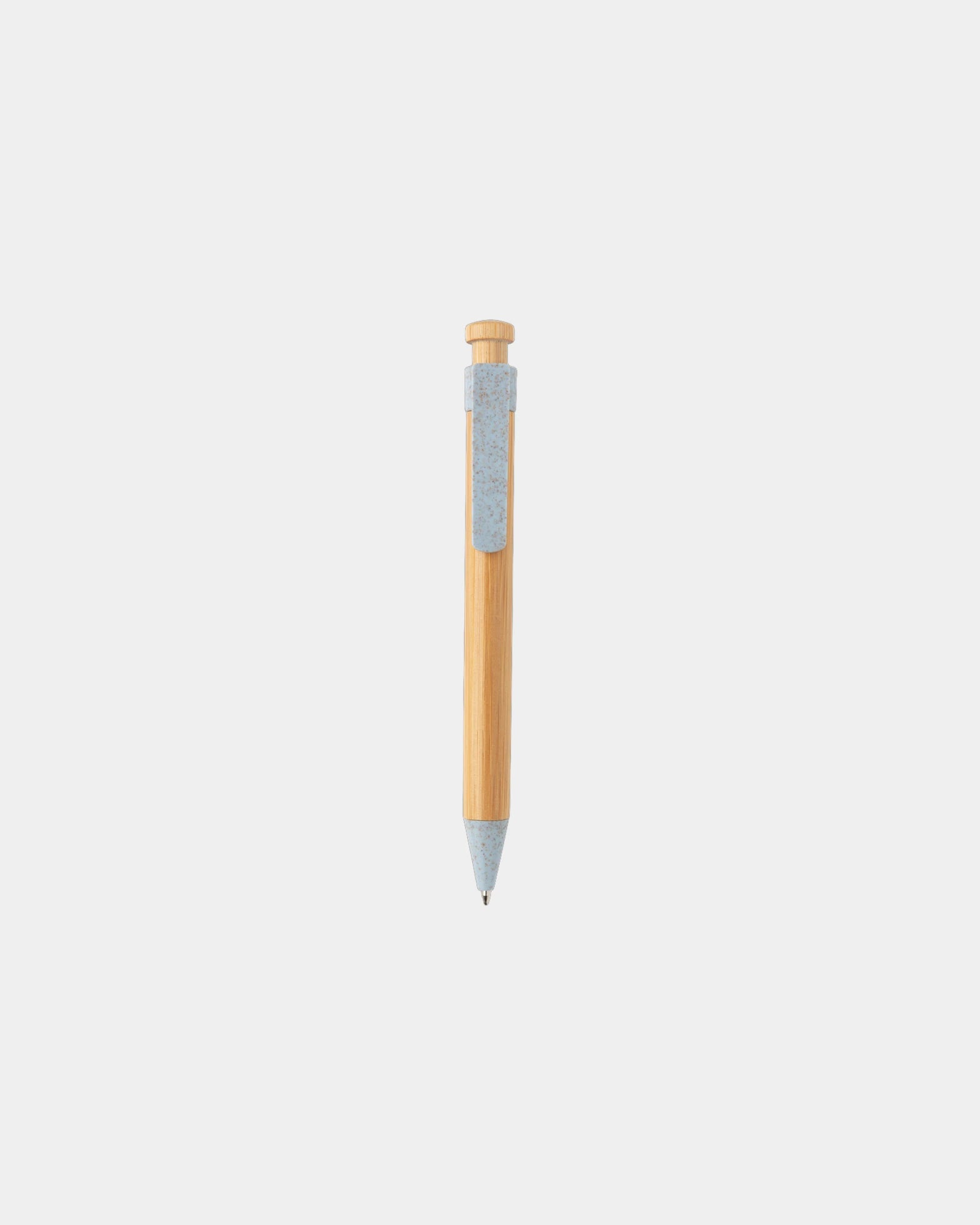 Stylo en bambou avec clip en fibre de paille à personnaliser - 6
