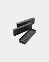 Set stylos aluminium noir à personnaliser - 2
