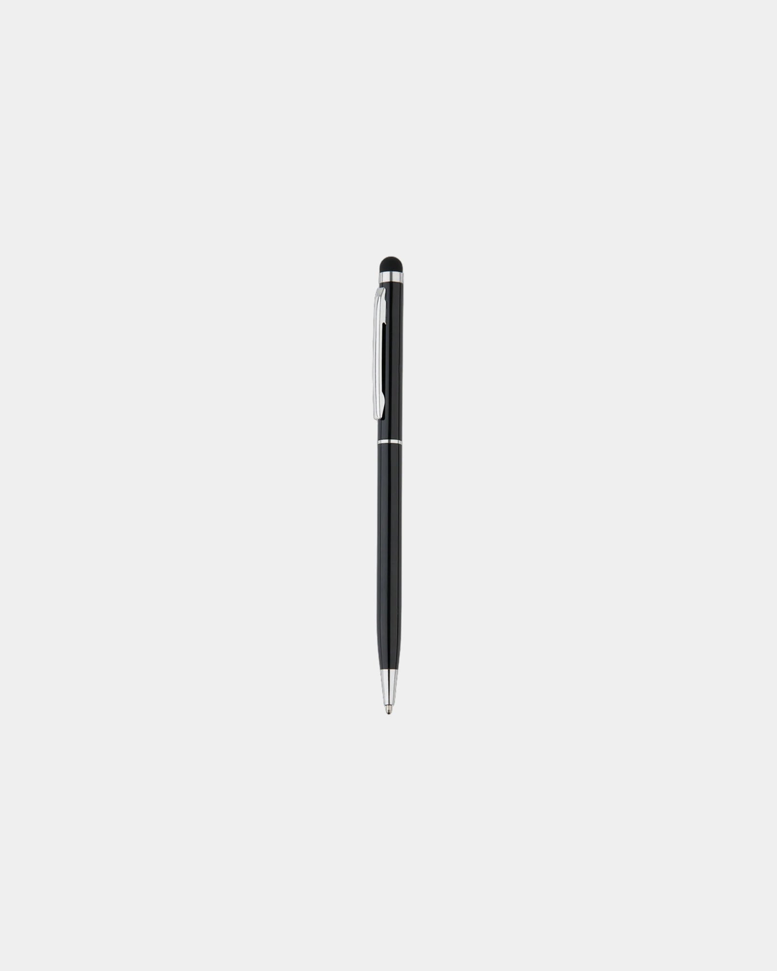 Stylo en aluminium avec embout stylet à personnaliser - Noir