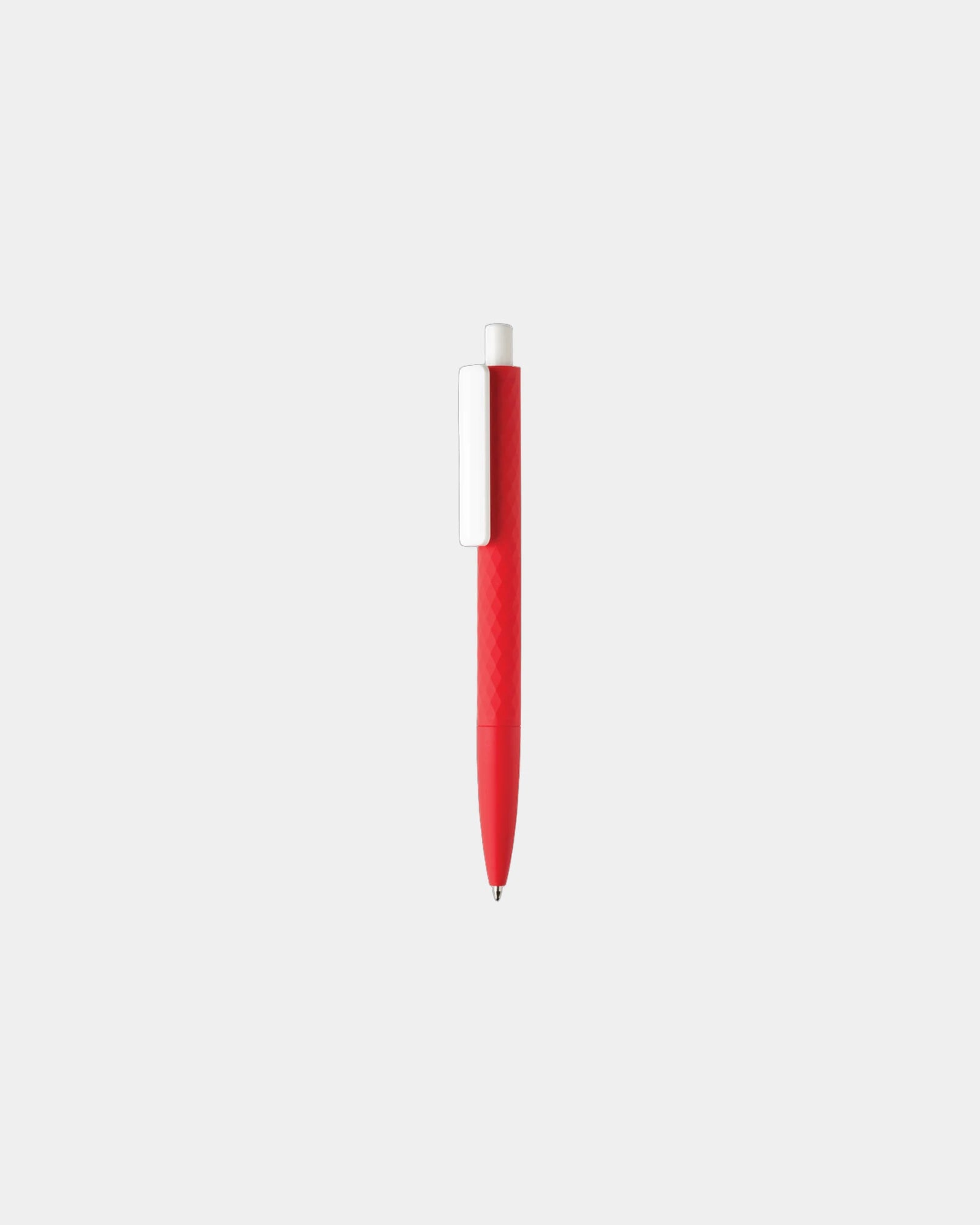 Stylo ABS recyclé finition gomme à personnaliser - Rouge