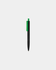 Stylo ABS recyclé finition gomme noire à personnaliser - Vert