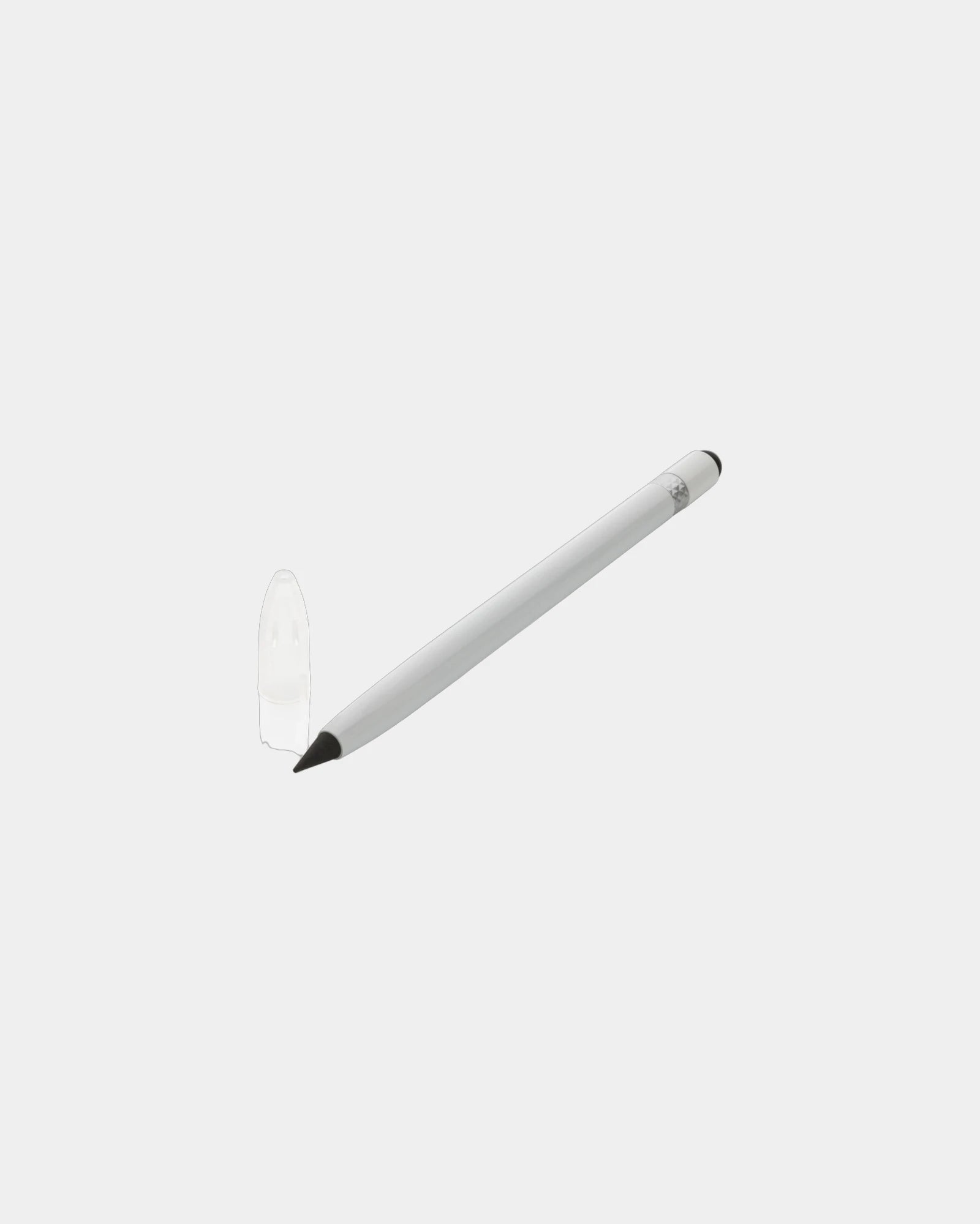 Crayon infini aluminium avec gomme à personnaliser - Blanc