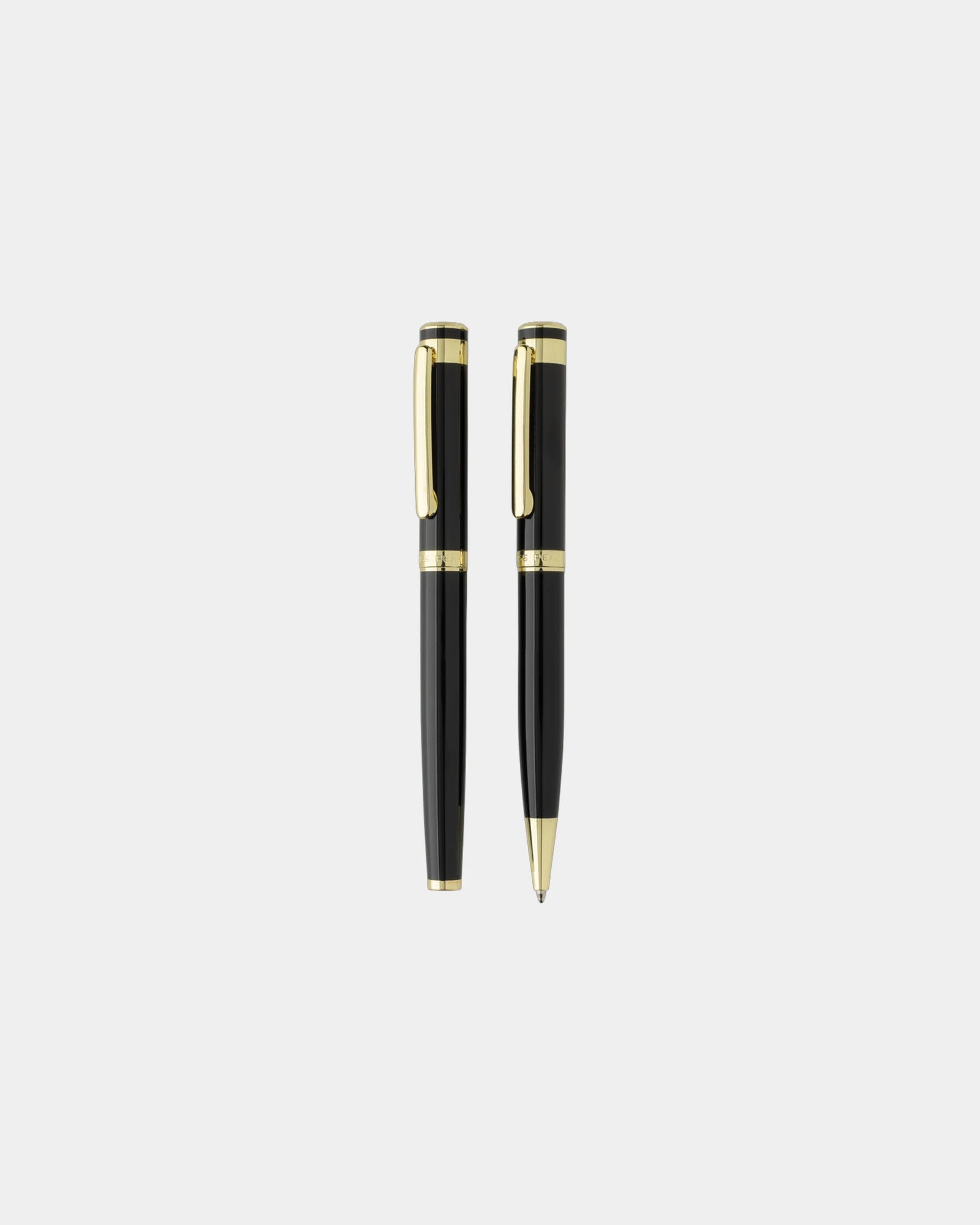 Set stylos laiton recyclé à personnaliser - Noir