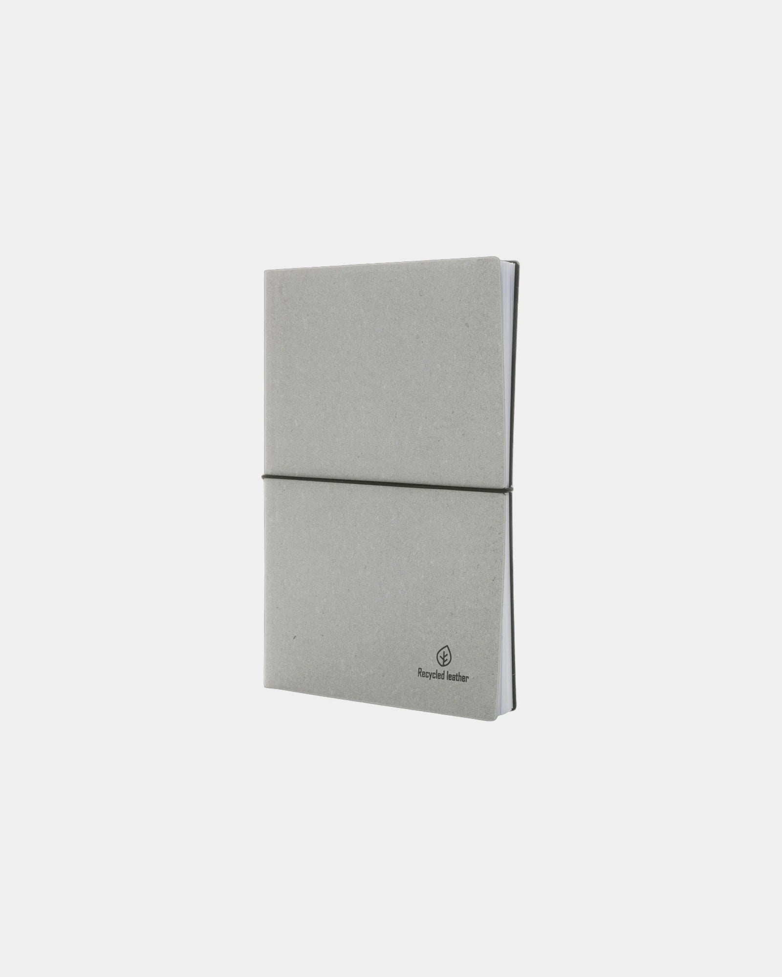 Carnet de notes A5 cuir recyclé à personnaliser - Gris Clair