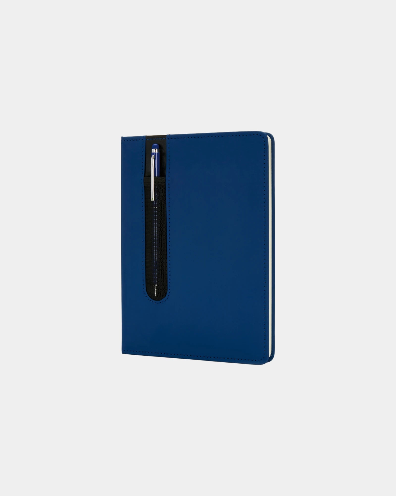 Carnet A5 PU avec stylo tactile à personnaliser - Bleu Marine
