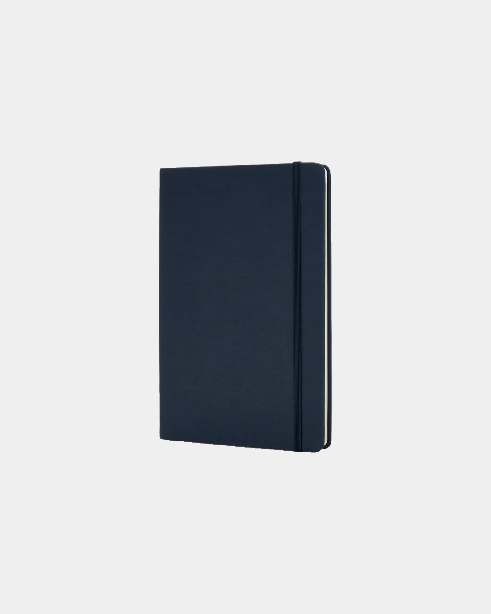 Carnet A5 couverture rigide PU à personnaliser - Bleu Marine