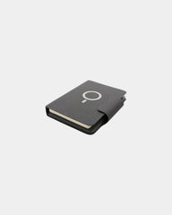 Carnet de notes PU A5 avec chargeur magnétique à personnaliser - Noir
