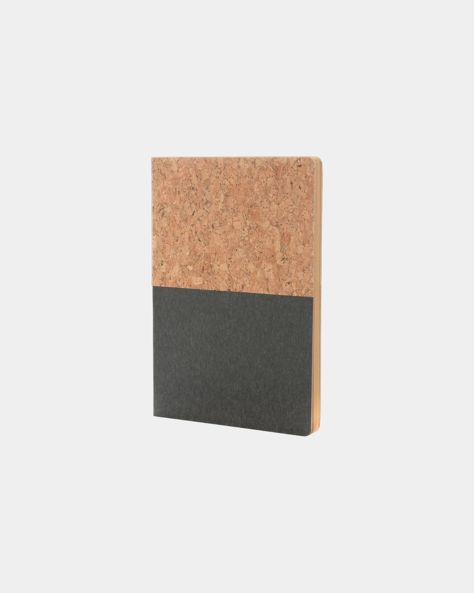 Carnet A5 liège et kraft à personnaliser - Noir