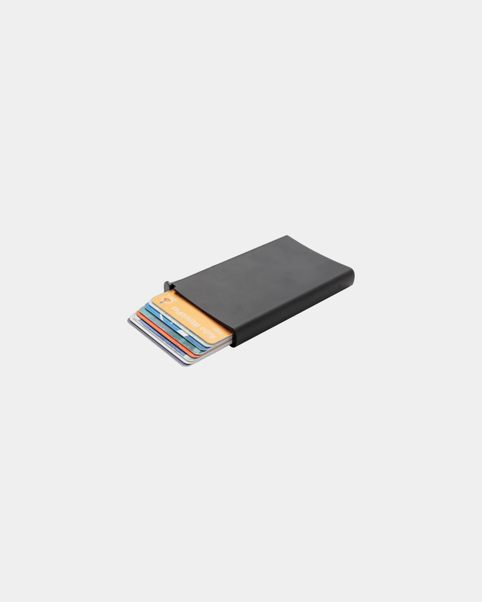 Porte-cartes aluminium anti-RFID à personnaliser - Noir