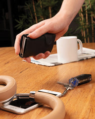 Porte-cartes aluminium PU noir à personnaliser - 8