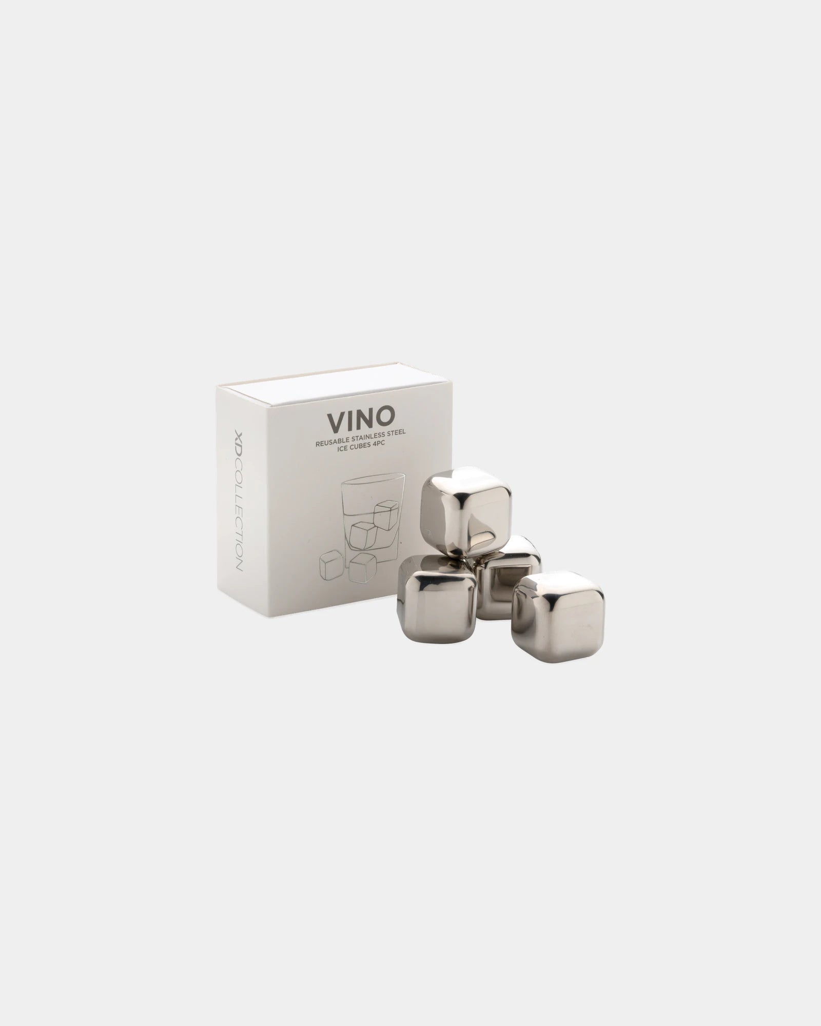Glaçons réutilisables acier inoxydable 4pcs à personnaliser - 4