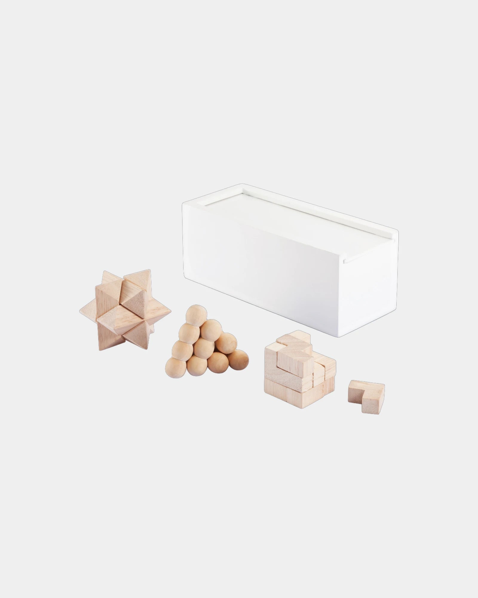 Jogo puzzle madeira FSC 3 peças para personalizar - Branco