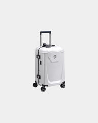 Valise cabine polycarbonate Peugeot Voyages S 55 cm à personnaliser - Blanc