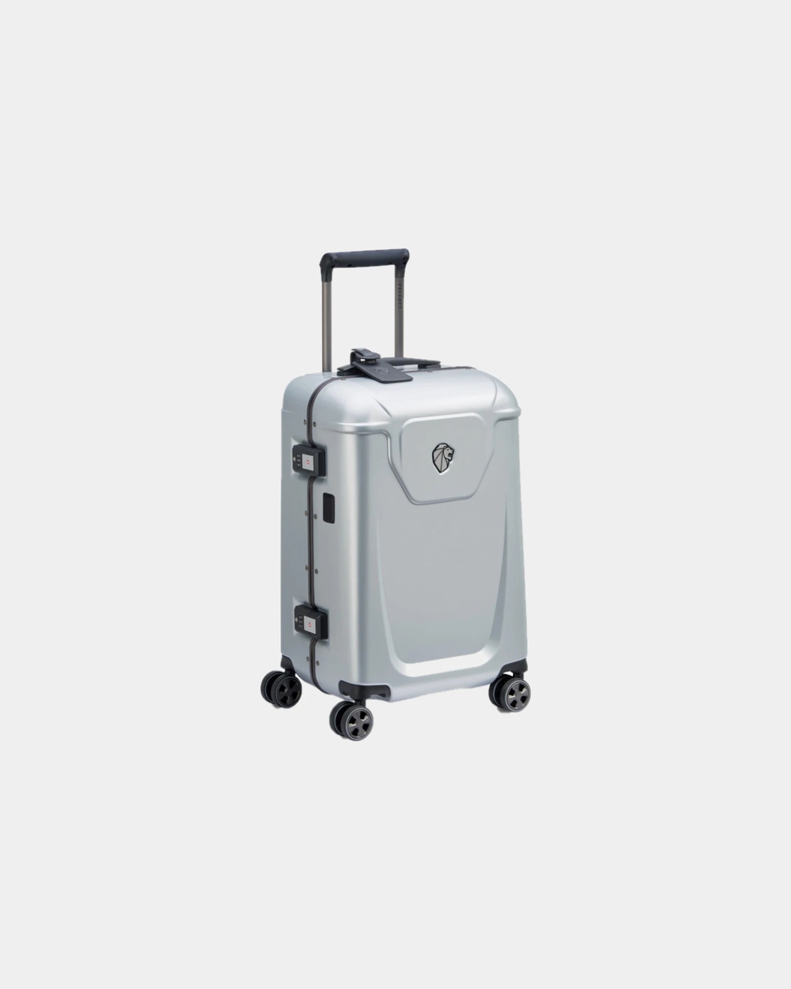 Valise cabine polycarbonate Peugeot Voyages S 55 cm à personnaliser - Argent