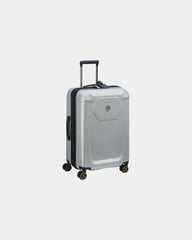 Valise trolley polycarbonate Peugeot ZIP extensible 66 cm à personnaliser - Argent