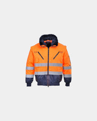 Blouson pilote 3 en 1 à personnaliser - Orange