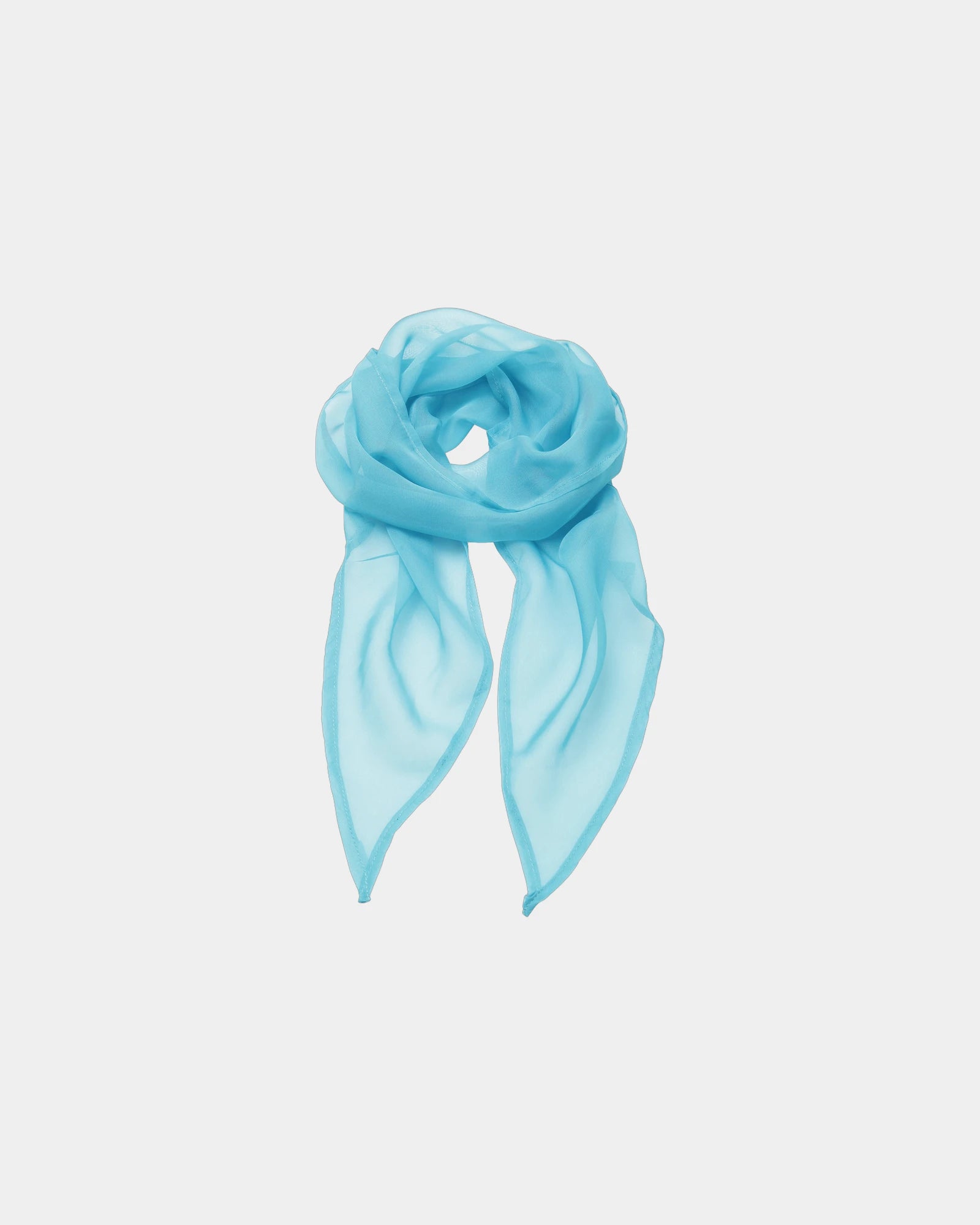 Foulard mousseline polyester femme à personnaliser - Turquoise
