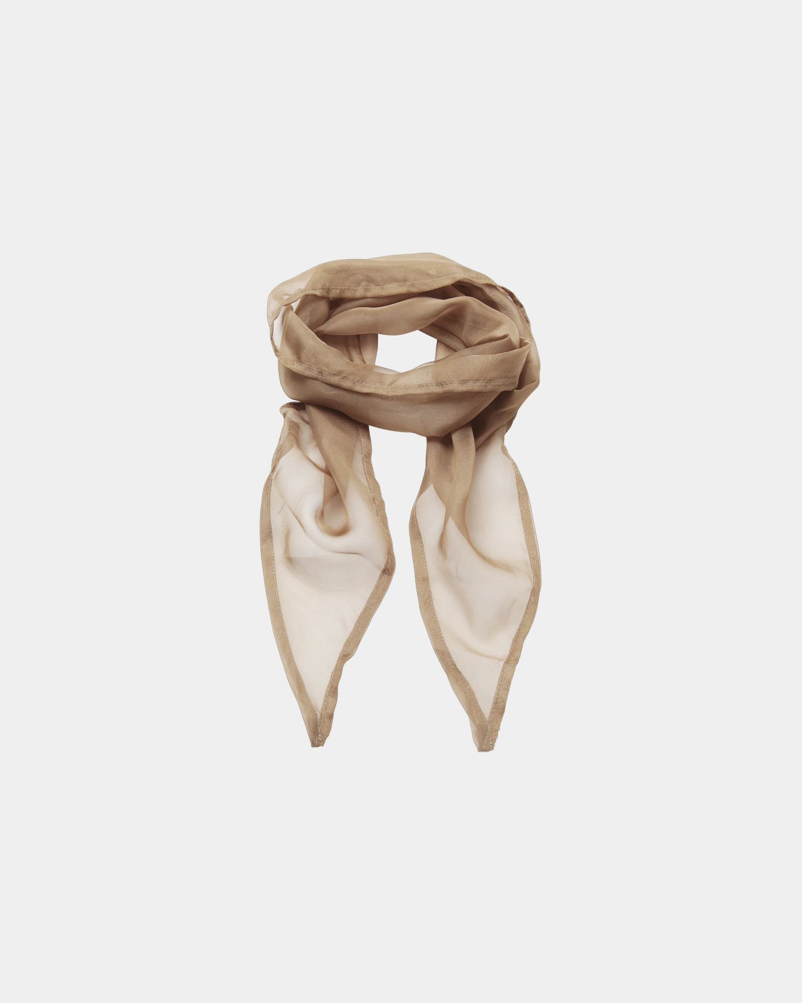 Foulard mousseline polyester femme à personnaliser - Khaki Beige