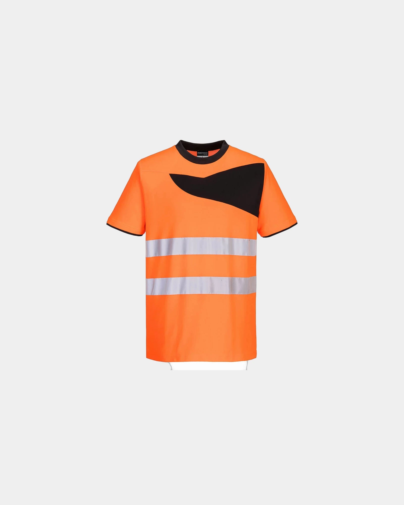 T-shirt haute visibilité coton majoritaire à personnaliser - Orange