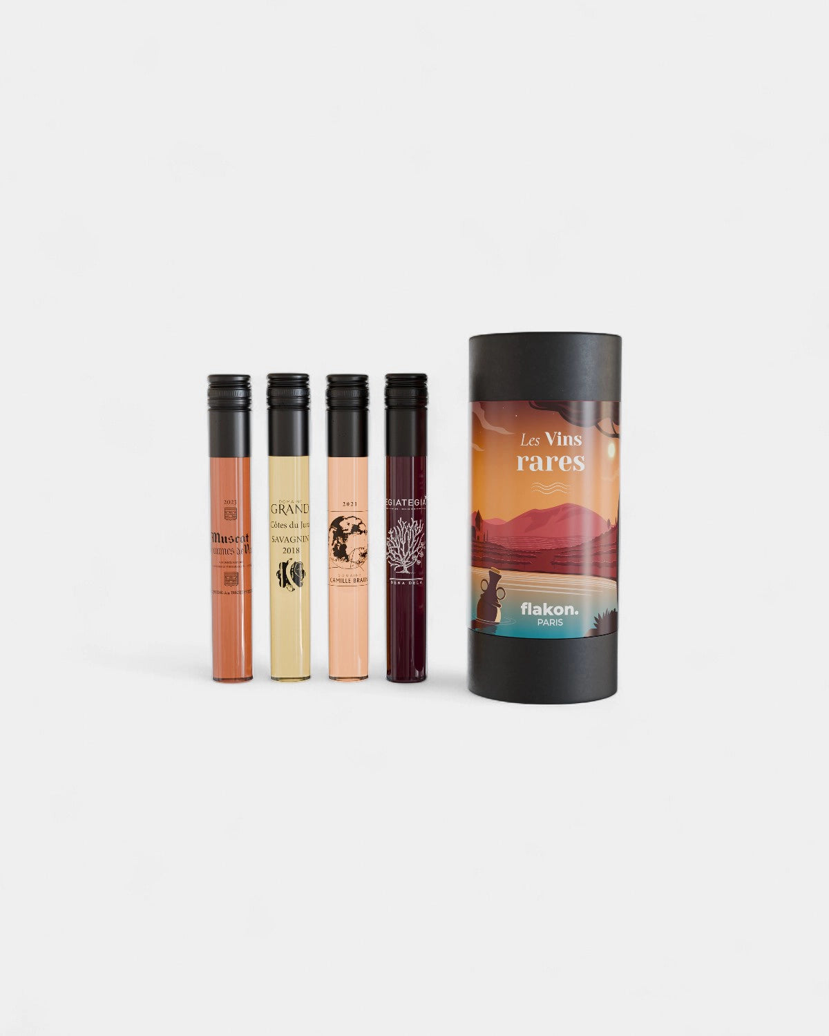 Coffret dégustation 4 flacons de vin à personnaliser - 20