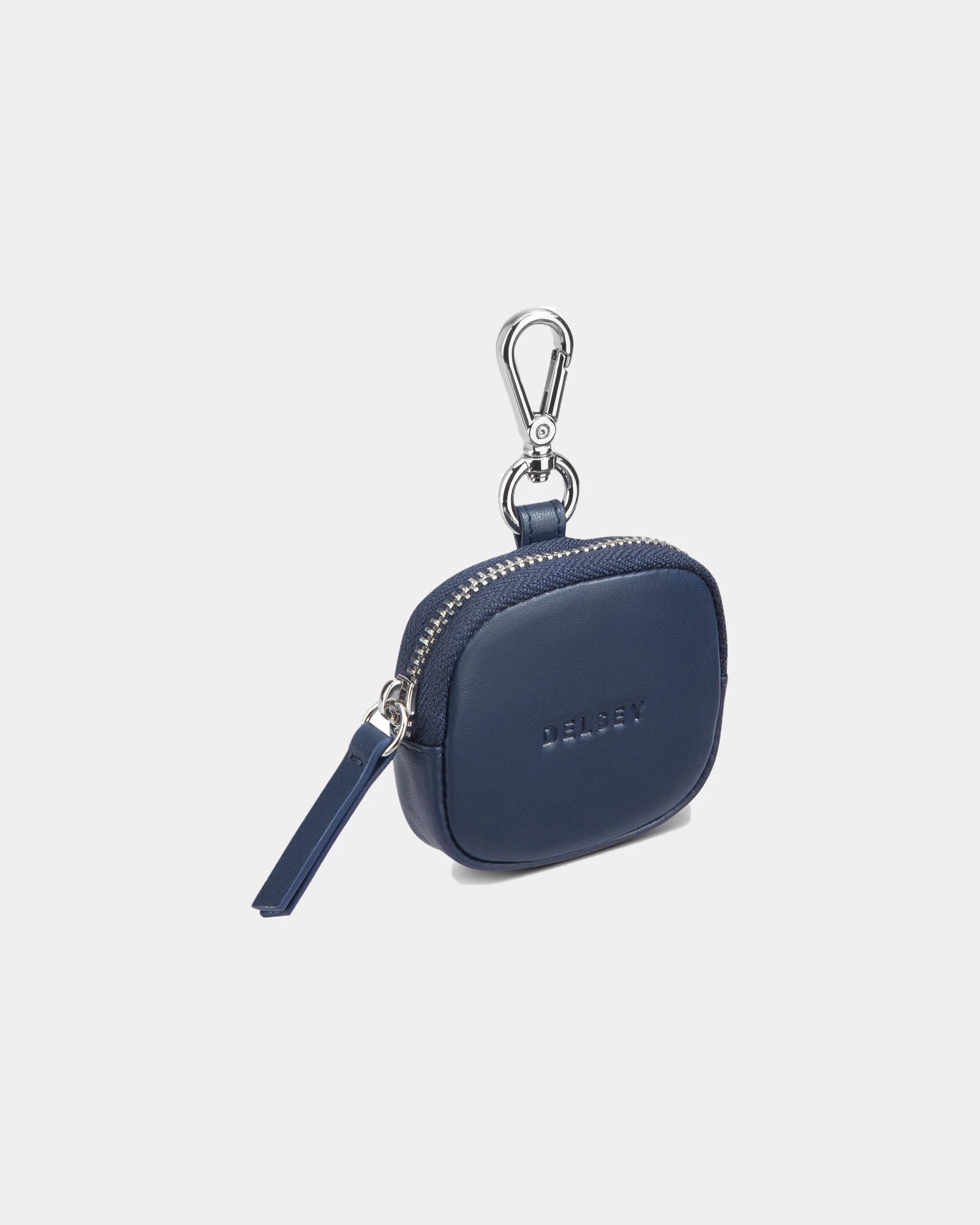 Étui pour écouteurs cuir Roland Garros à personnaliser - Bleu Marine