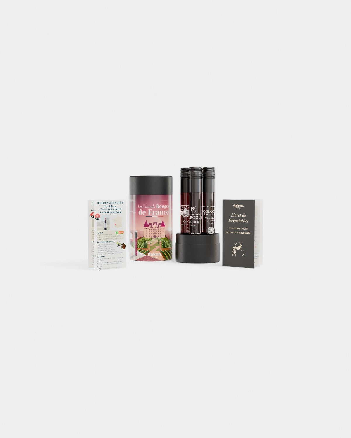 Coffret dégustation 4 flacons de vin à personnaliser - 24