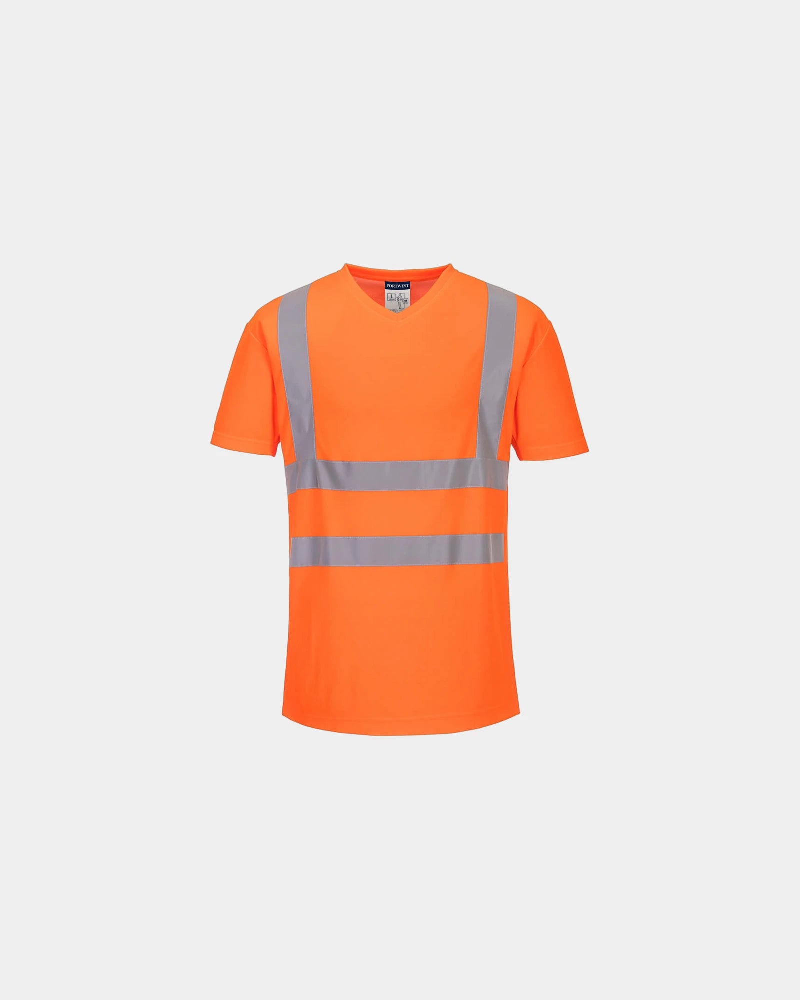 T-shirt col V maille aérée à personnaliser - Orange