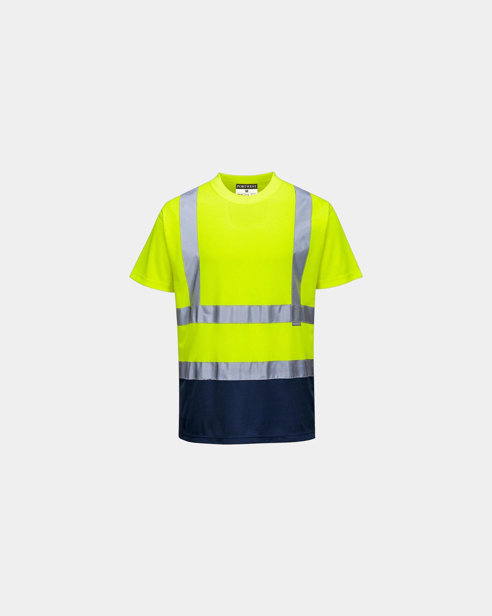 T-shirt bicolore à personnaliser - Jaune-Bleu Marine