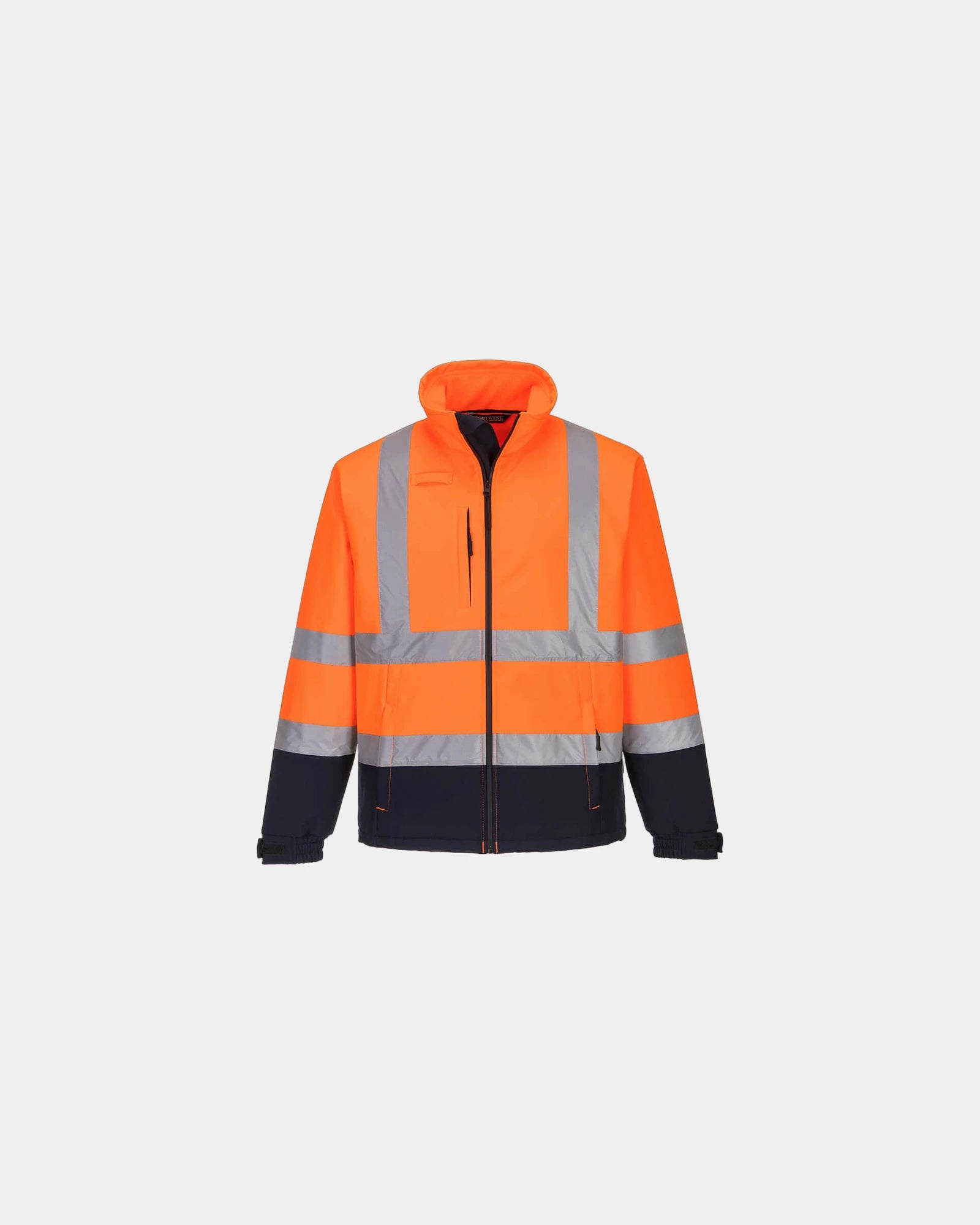 Veste softshell bicolore imperméable à personnaliser - Orange