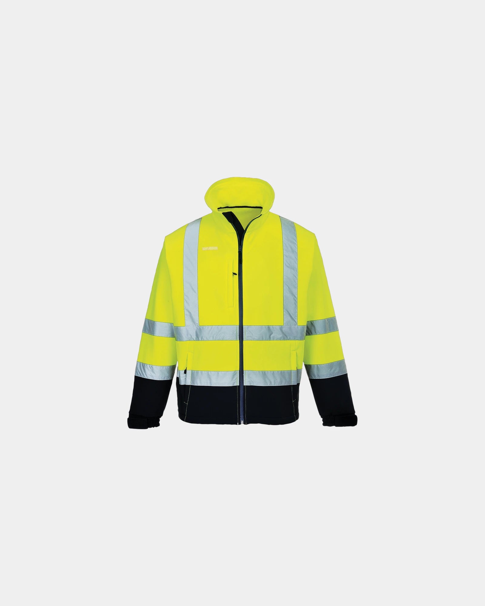 Veste softshell bicolore imperméable à personnaliser - Jaune-Bleu Marine