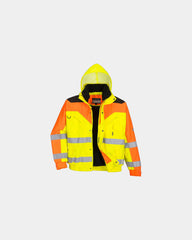 Blouson bicolore polyester Contrast Plus à personnaliser - Jaune
