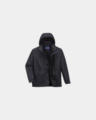 Parka respirante 3 en 1 à personnaliser - Noir-Bleu Ciel