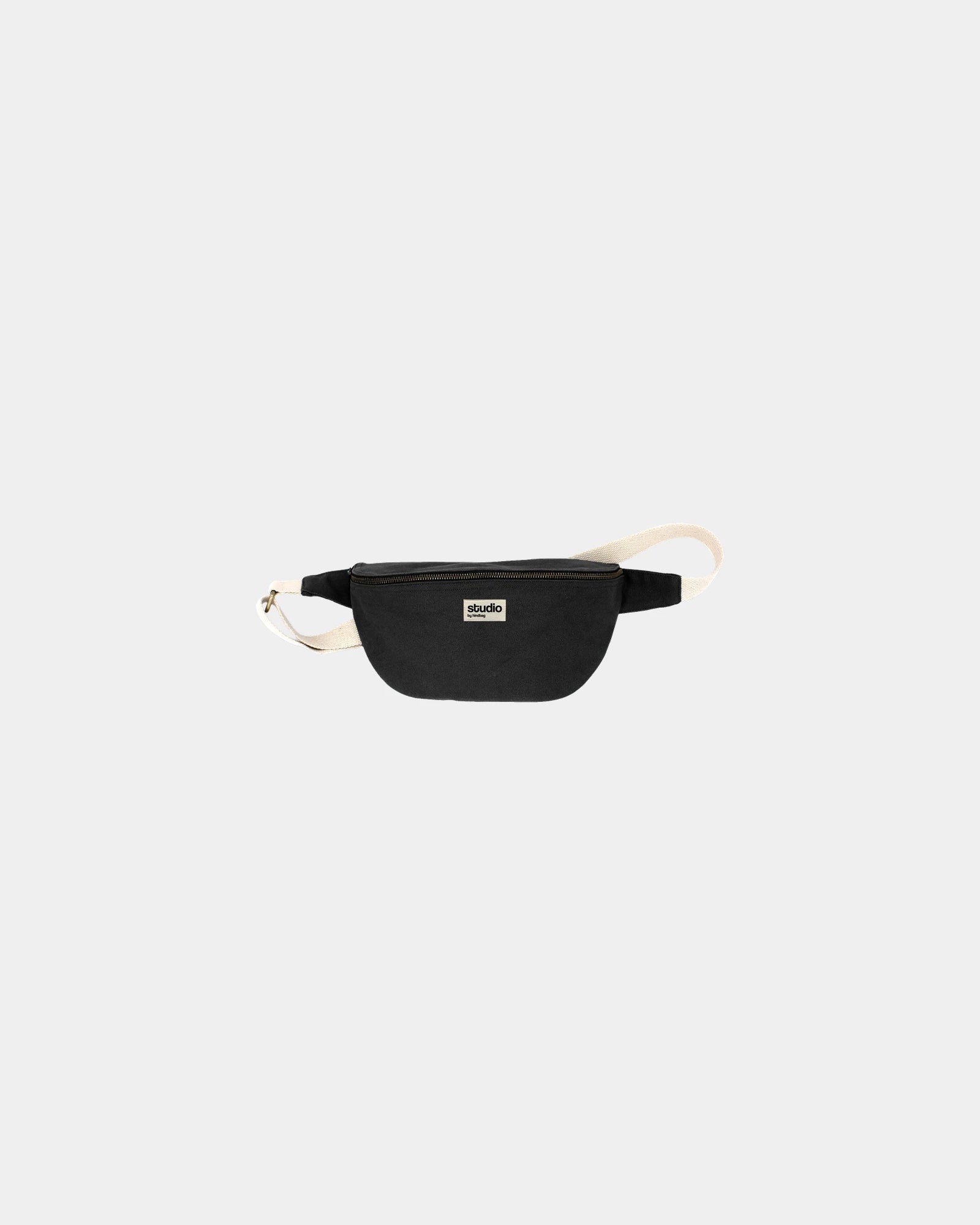 Sac banane coton bio Hindbag Antoine à personnaliser - Black