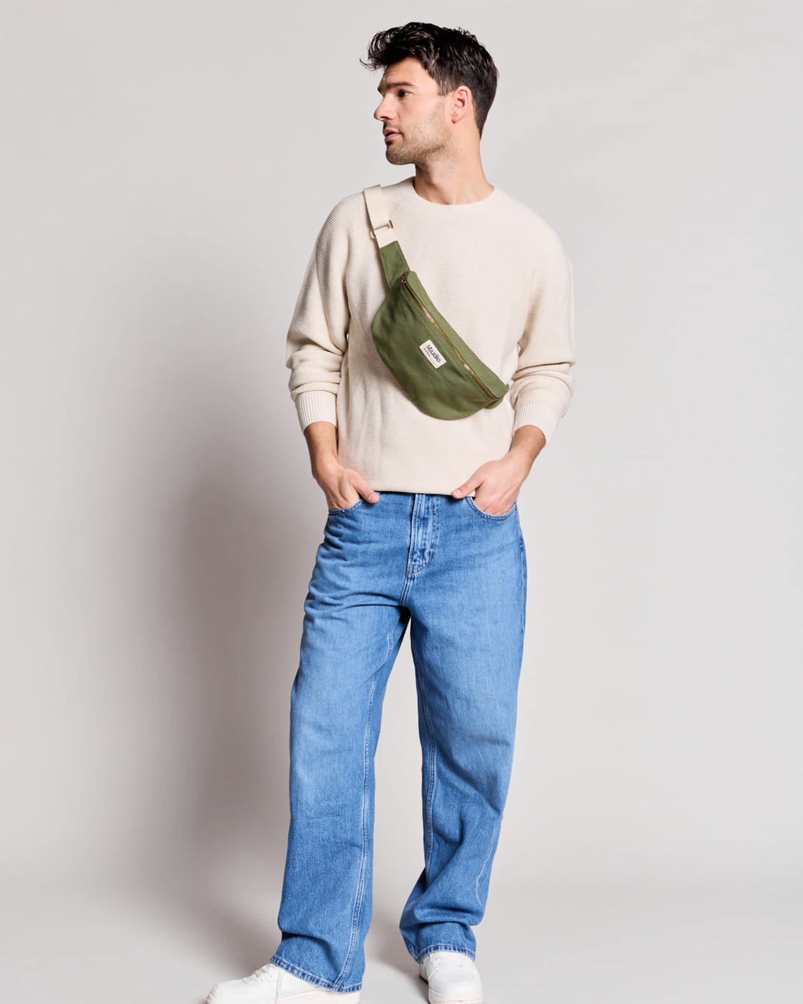 Sac banane coton bio Hindbag Antoine à personnaliser