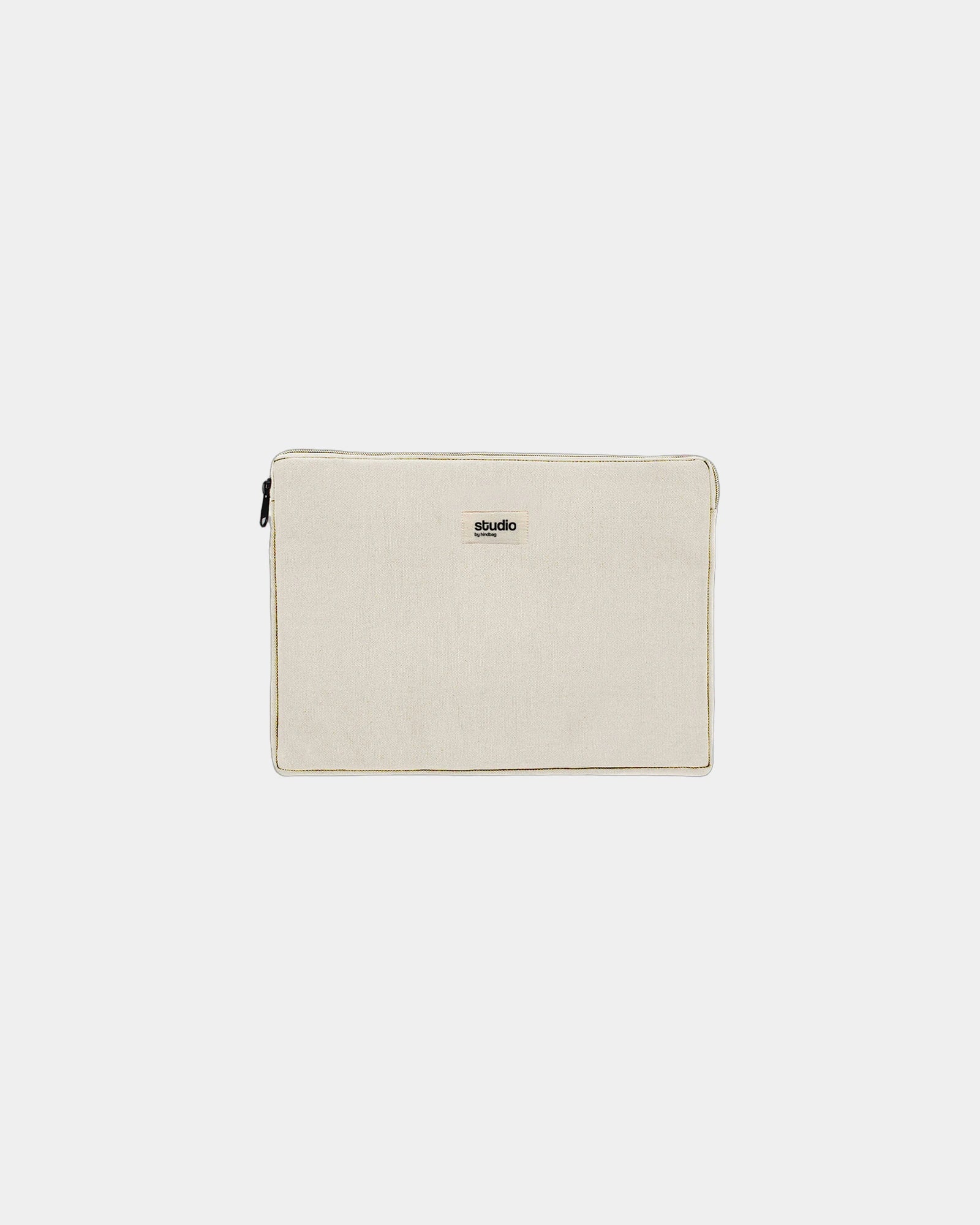 Housse ordinateur coton bio Hindbag Léo 15" à personnaliser - Ecru